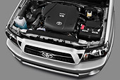AUT 30 IZ1407 01
2011 Toyota Tacoma PreRunner Off Road Double Cab Silver Engine Detail In Studio
