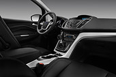 AUT 30 IZ1444 01
2013 Ford Grand C-Max Titanium Mini MPV Black Interior Detail In Studio