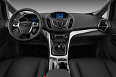 AUT 30 IZ1445 01
2013 Ford Grand C-Max Titanium Mini MPV Black Interior Detail In Studio