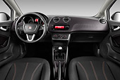 AUT 30 IZ1460 01
2011 SEAT Ibiza ST 5 Door Wagon Silver Interior Detail In Studio