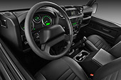 AUT 30 IZ1574 01
2013 Land Rover Defender 110 SW SE SUV Black Interior Detail In Studio