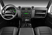AUT 30 IZ1576 01
2013 Land Rover Defender 110 SW SE SUV Black Interior Detail In Studio