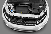 AUT 30 IZ1578 01
2013 Land Rover Range Rover Evoque SUV White Engine Detail In Studio