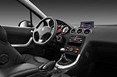 AUT 30 IZ1630 01
2013 Peugeot 308 5 Door Hatchback Black Interior Detail In Studio