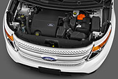 AUT 30 IZ1703 01
2011 Ford Explorer XLT White Engine Detail In Studio