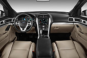AUT 30 IZ1706 01
2011 Ford Explorer XLT White Interior Detail In Studio
