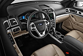 AUT 30 IZ1707 01
2011 Ford Explorer XLT White Interior Detail In Studio
