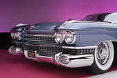 AUT 30 RK3076 01
1959 Cadillac El Dorado Seville Cabriolet Lavender Detail Front Grill Headlights And Tire