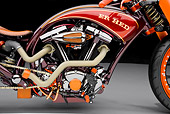 AUT 30 RK4684 01
2004 AFT Customs Yamaha ER HED Custom Chopper Red And Orange Side Detail Studio