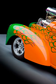 AUT 30 RK4791 01
1941 Willys Coupe Hot Rod Orange And Green Front Detail Studio