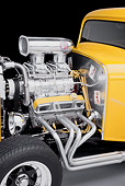 AUT 30 RK4998 01
1932 Ford 3 Window Coupe Hot Rod Yellow With Flames Engine Detail Studio