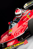 AUT 30 RK5179 01
1979 Ferrari 312 T4 F1 Race Car Red Close-Up Detail With Rider Studio