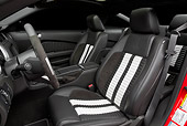 AUT 30 RK5637 01
2011 Shelby Ford Mustang GT500 SVT Red With White Stripes Interior Detail In Studio