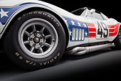 AUT 30 RK5720 01
1969 Chevrolet Corvette BFG #49 ZL-1 Race Car Red, White And Blue Front Wheel Detail In Studio