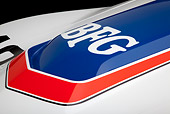 AUT 30 RK5728 01
1969 Chevrolet Corvette BFG #49 ZL-1 Race Car Red, White And Blue Hood Detail In Studio