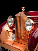 AUT 30 RK5790 01
1937 Rolls-Royce Phantom III Freestone & Webb Sedanca Red And Copper Front Detail In Studio