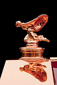 AUT 30 RK5796 01
1937 Rolls-Royce Phantom III Freestone & Webb Sedanca Red And Copper Hood Ornament Detail In Studio