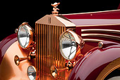 AUT 30 RK5840 01
1937 Rolls-Royce Phantom III Freestone & Webb Sedanca Red And Copper Front Detail In Studio