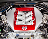 AUT 30 RK5965 01
2012 Nissan GT-R Deep Blue Pearl Engine Detail In Studio