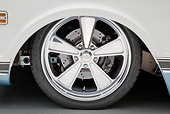 AUT 30 RK5967 01
1972 Chevrolet Blazer Blue And White Front Wheel Detail In Studio