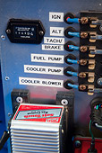AUT 30 RK5998 01
1987 Chevrolet Monte Carlo Stock Car Blue And Yellow Dashboard Detail In Studio