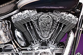 AUT 30 RK6057 01
2003 Harley-Davidson Custom Fat Boy Silver Engrave Engine Detail In Studio