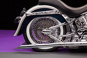 AUT 30 RK6061 01
2003 Harley-Davidson Custom Fat Boy Silver Engrave Rear Wheel Detail In Studio