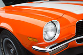 AUT 30 RK6072 01
1970 1/2 Chevrolet Camaro Z-28 Hugger Orange Headlight Detail In Studio