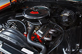 AUT 30 RK6073 01
1970 1/2 Chevrolet Camaro Z-28 Hugger Orange Engine Detail In Studio