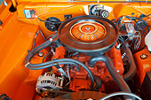 AUT 30 RK6120 01
1970 Dodge Dart Swinger 340 Orange Engine Detail