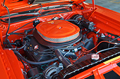 AUT 30 RK6124 01
1971 Dodge Hemi Charger Orange With White Top Engine Detail