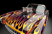 AUT 30 RK6128 01
1956 Corvette Hardtop Gasser Black With Flames Front Detail In Studio