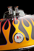 AUT 30 RK6130 01
1956 Corvette Hardtop Gasser Black With Flames Engine Detail In Studio