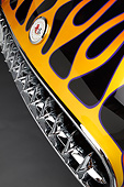 AUT 30 RK6140 01
1956 Corvette Hardtop Gasser Black With Flames Grille Detail In Studio