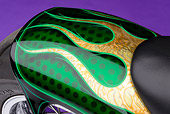 AUT 30 RK6274 01
2005 Executive Choppers Special Construction Black And Green Rear Detail In Studio