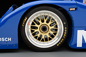 AUT 30 RK6292 01
1992 Nissan GTP ZX-Turbo Race Car Blue And Red Front Wheel Detail In Studio