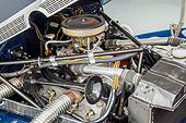 AUT 30 RK6329 01
1937 Cord Supercharged 812 Phaeton Blue Engine Detail In Studio