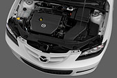 AUT 30 IZ0803 01
2009 Mazda Mazda3 5-Door Sport White Engine Detail Studio