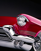 AUT 30 RK0067 01
Close Up Of 1957 Candy Raspberry Cadillac Eldorado Low Front Corner Of Headlight And Grill
