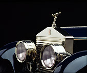 AUT 30 RK0081 02
Close Up Of A 1925 Black Rolls-Royce Ornament And Headlights Studio