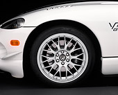 AUT 30 RK0242 01
1998 Dodge Viper GT2 White With Blue Stripe Front Profile Detail