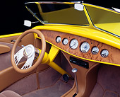 AUT 30 RK0390 15
1932 Ford Hi-Boy Convertible Yellow With Flames Detail Interior Front Dash