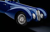AUT 30 RK0474 10
1939 Talbot Lago 150C-SS Aerodynamic Coupe Blue Front 3/4 Detail Studio