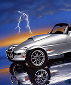 AUT 30 RK0481 04
1999 Panoz AIV Roadster Silver Front 3/4 Detail Studio