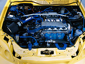 AUT 30 RK1121 05
1998 Honda Civic Custom Yellow Detal Engine Shot