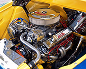 AUT 30 RK1166 02
1949 Ford Custom Truck Yellow With Blue Flames Detail Engine Shot