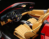 AUT 30 RK1717 02
2002 Ferrari 360 Modena F1 Spyder Red Detail Interior Shot Front Dash Steering Wheel Leather Seats