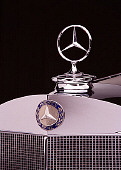 AUT 30 RK1743 02
1937 Mercedes-Benz 540K Special Roadster Black Detail Emblem Hood Ornament And Grill Shot