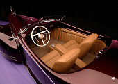 AUT 30 RK1906 01
1941 Packard Kustom Roadster Burgundy Detail Overhead Interior Shot