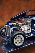 AUT 30 RK2848 01
1932 Speedway, Special, Roadster Blue 3/4 Front Detail Engine Shot